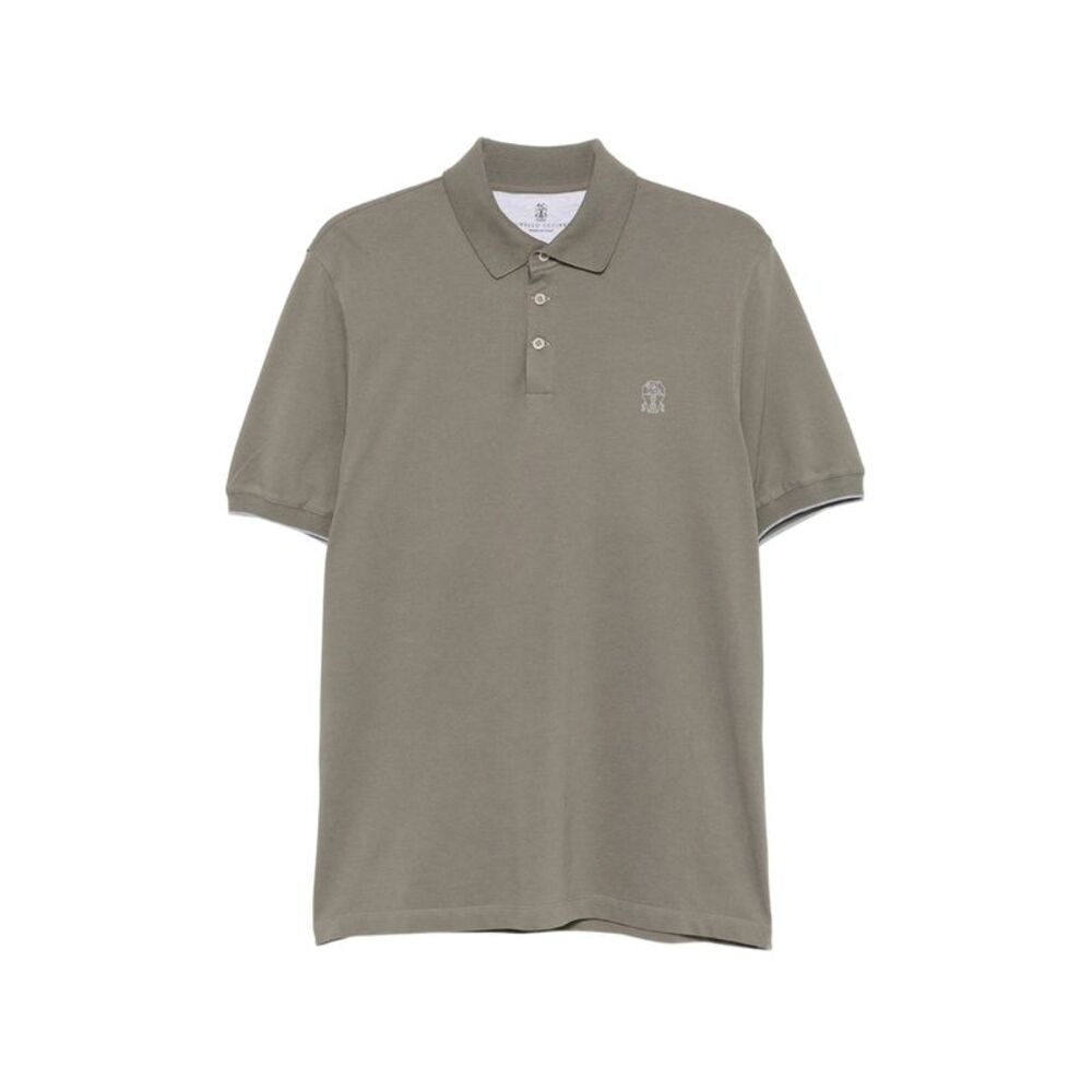 Brunello Cucinelli Green Polo Shirts Men